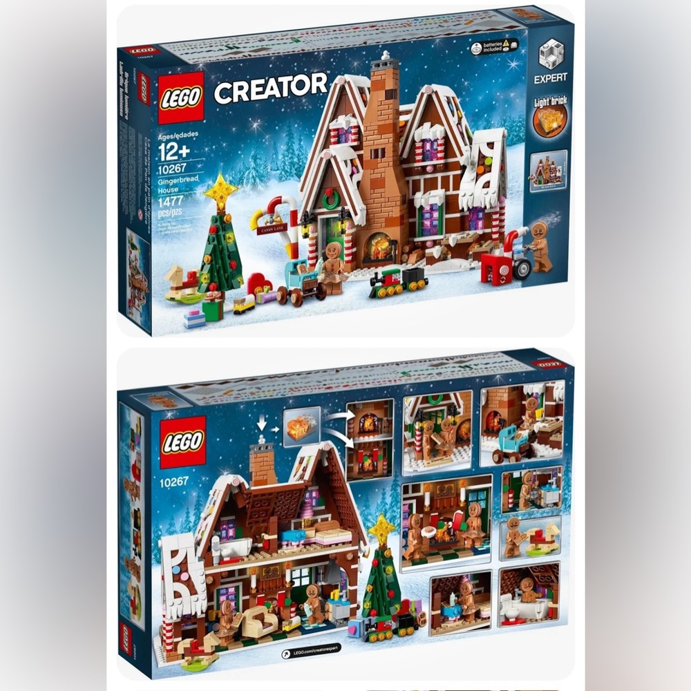 LEGO Creator Expert Gingerbread House 10267 Building Kit (1477 Piece). NEW.